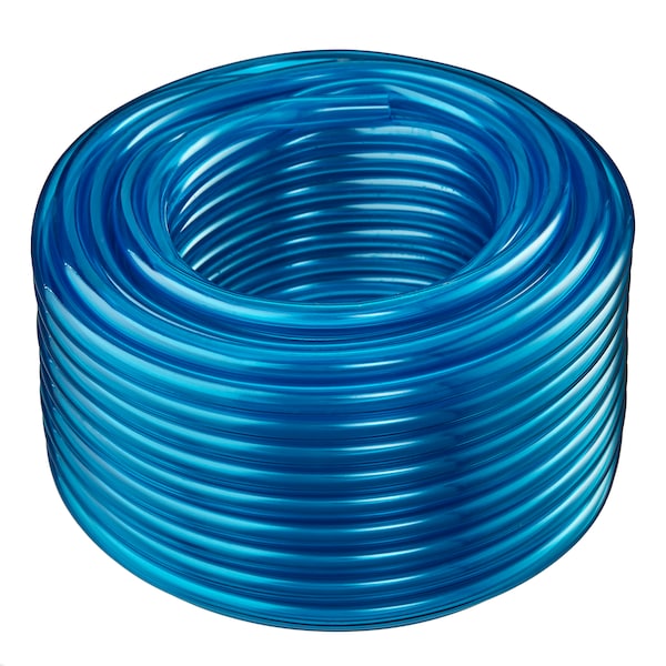 Hydromaxx 3/4" IDx1" ODx100Ft Translucent Non-Toxic Blue Vinyl Tubing BTVT034100